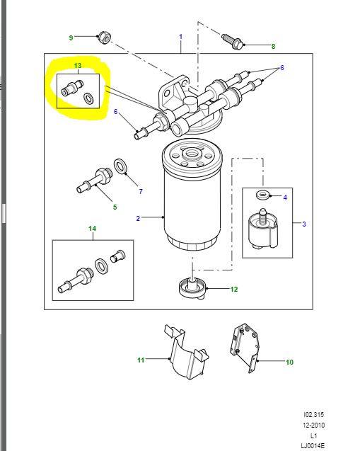 Fuel Filter Return Check Valve Td5 Land Rover Discovery2,Defender VUB503950