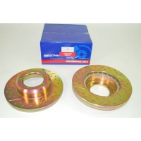 DA4602 SLOTTED CROSS DRILLED FRONT VENTED BRAKE DISC PAIR