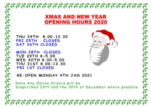 Steve Parkers Ltd Christmas Opening 2020